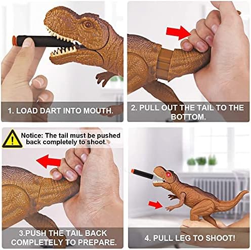 Liberty Imports Dino Planet Dinosaur Foam Dart Gun T-Rex Toy