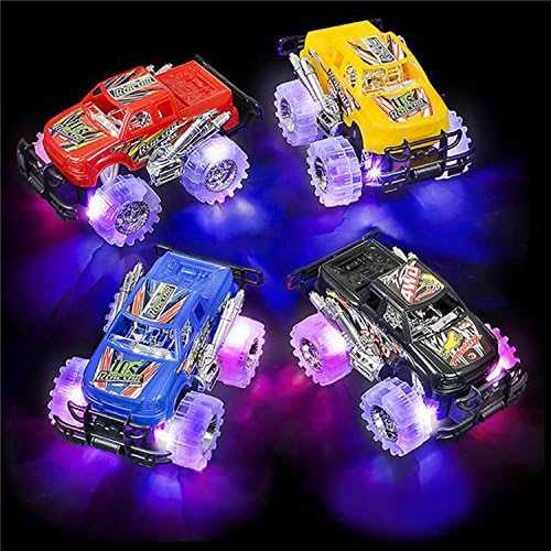 Light-Up Monster Truck Push-and-Go Cars (2-Pack)