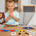 LiKee Open-Ended Wooden Shape Puzzle Set (36 Blocks)