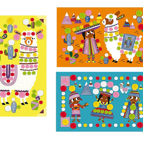 Llama Pom Poms - Easy stick on decorating