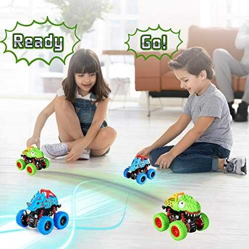LODBY Push-and-Go Dinosaur Monster Truck