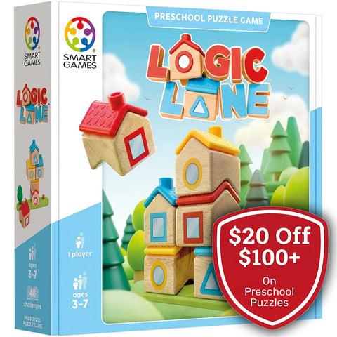 Logic Lane - 48 Wooden House Challenges