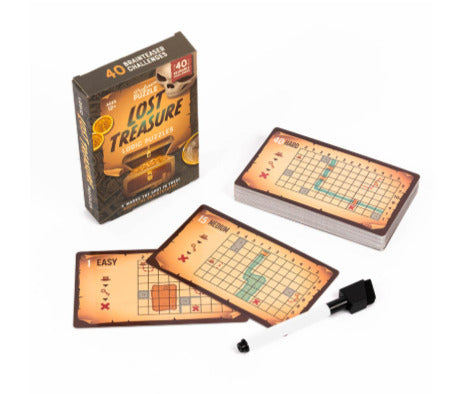 Lost Treasure - Action-Packed Reusable Logic Puzzle Card Set