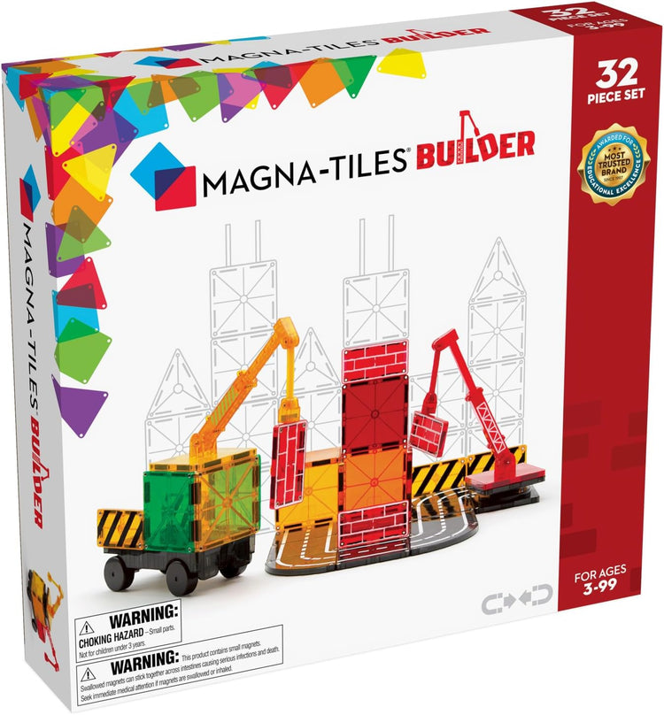 MAGNA-TILES Builder 32-Piece Magnetic Construction Set