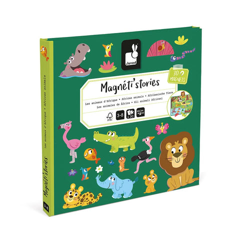Janod African Animals Magneti'Stories - 30-Piece Safari Fun
