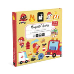 Janod Firefighters Magneti'Stories - 30-Piece Rescue Play