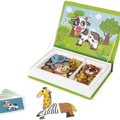 Janod Magneti'Book Animals - 30 Magnets & 10 Animal Cards