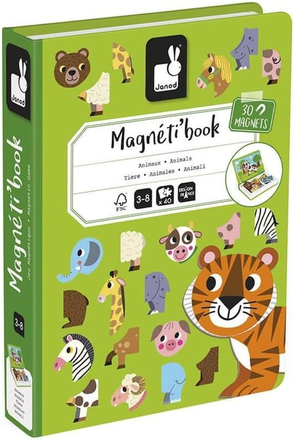 Janod Magneti'Book Animals - 30 Magnets & 10 Animal Cards