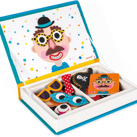 Janod Magneti'Book Crazy Faces - 83-Piece Creative Face Game