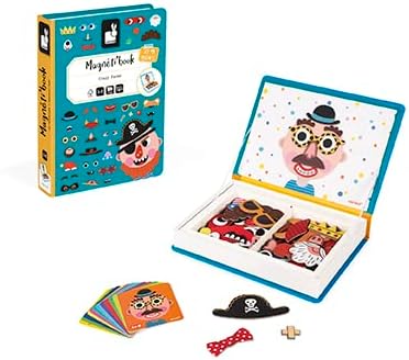 Janod Magneti'Book Crazy Faces - 83-Piece Creative Face Game