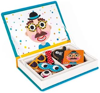 Janod Magneti'Book Crazy Faces - 83-Piece Creative Face Game