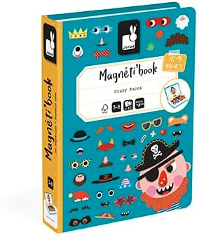 Janod Magneti'Book Crazy Faces - 83-Piece Creative Face Game