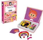 Janod Girls Crazy Faces Magneti'Book - 55 Magnets and 10 Cards