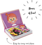 Janod Girls Crazy Faces Magneti'Book - 55 Magnets and 10 Cards