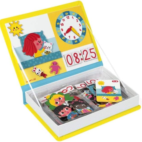 Janod Magneti'Book Tell Time - 75 Magnets & 8 Double-Sided Cards