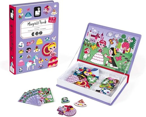 Janod Princesses Magneti'Book - 55 Magnets and 7 Cards Set