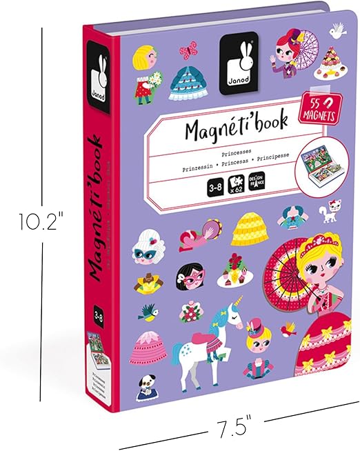 Janod Princesses Magneti'Book - 55 Magnets and 7 Cards Set