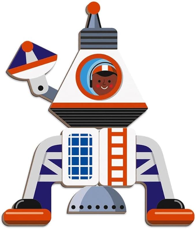 Janod Space Magneti'Book - 52 Magnets and 18 Cards for Kids