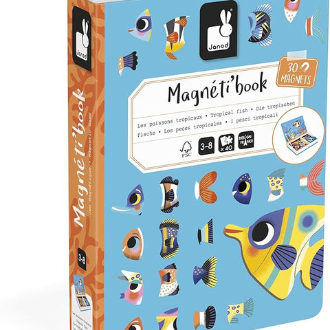 Janod Tropical Fish Magneti'Book - 30 Magnets and 10 Cards