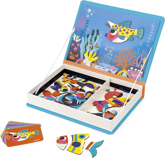 Janod Tropical Fish Magneti'Book - 30 Magnets and 10 Cards