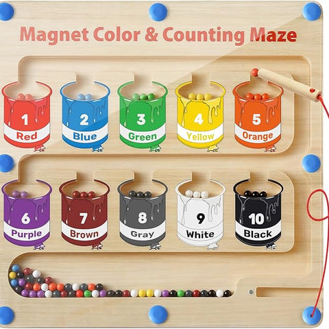 Magnetic Color and Number Maze