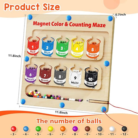 Magnetic Color and Number Maze