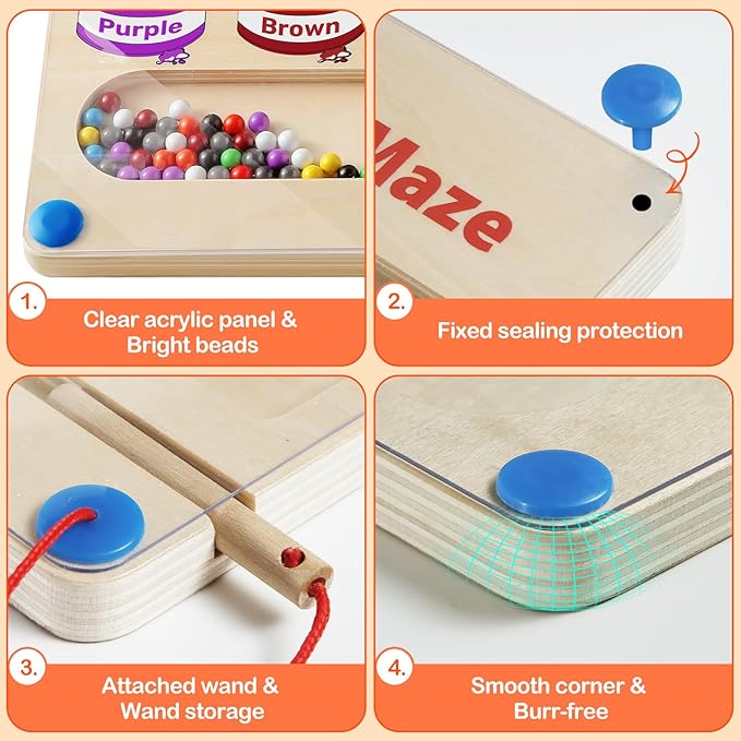 Magnetic Color and Number Maze