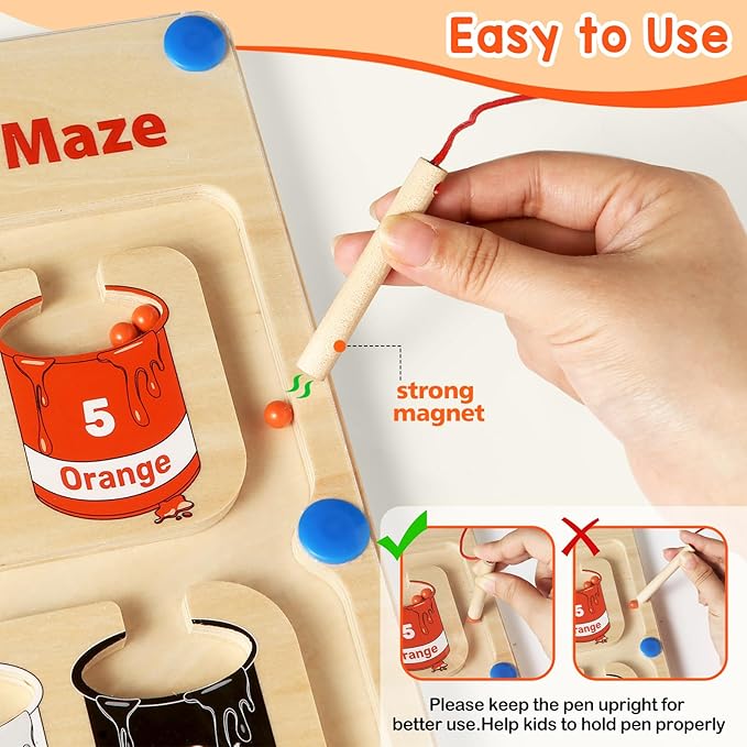 Magnetic Color and Number Maze