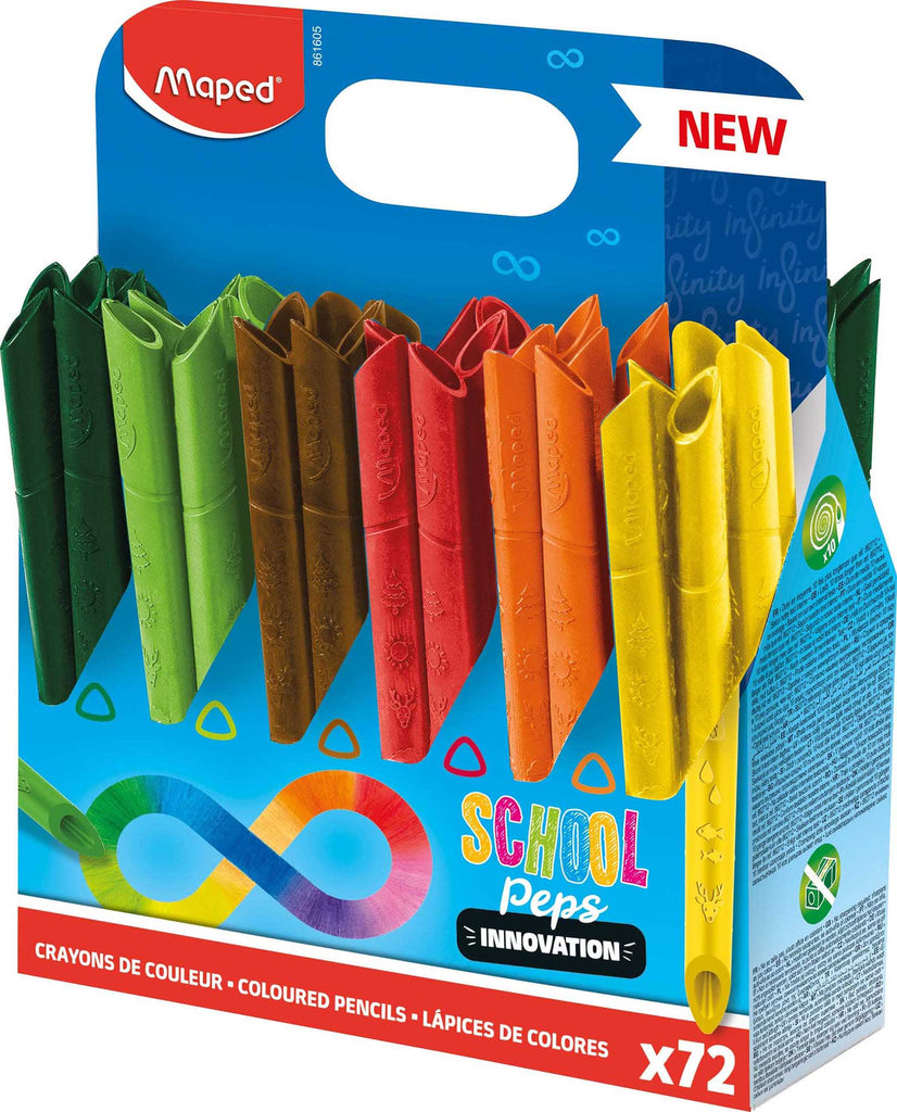 Color'Peps Jumbo Infinity Pencils x72 - Last 10X Longer
