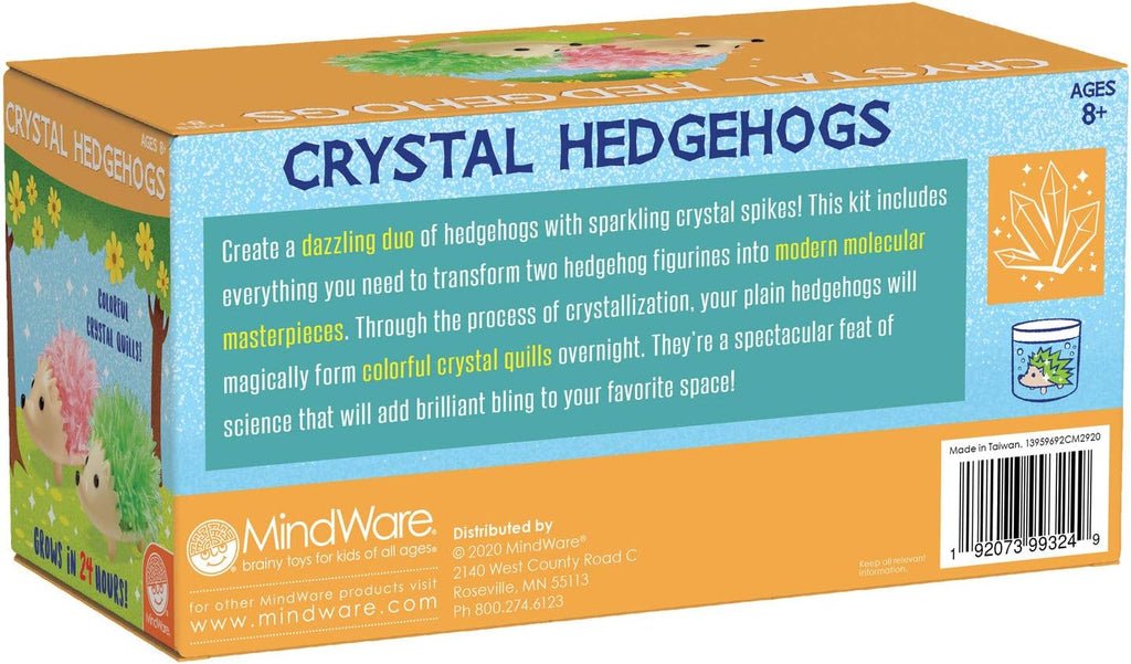 MindWare Crystal Growing Kits: Hedgehogs Bright Colors Set