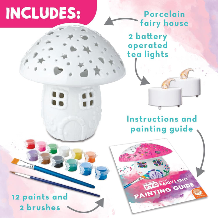 MindWare Paint Your Own Fairy Mushroom House Light