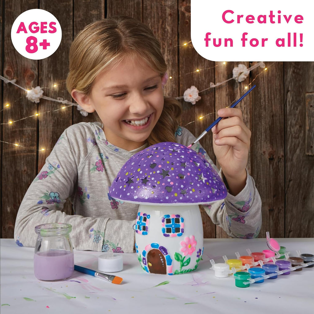 MindWare Paint Your Own Fairy Mushroom House Light