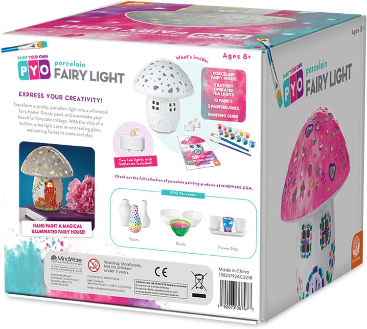 MindWare Paint Your Own Fairy Mushroom House Light