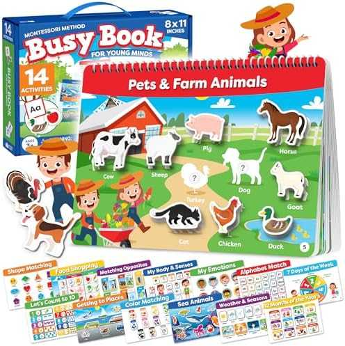 Montessori Preschool Busy Book (Preassembled)