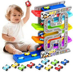Montessori Car Ramp Racer Set with 6 Cars