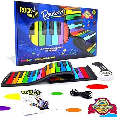 Original Rainbow Piano - Roll-Up 49-Key Keyboard
