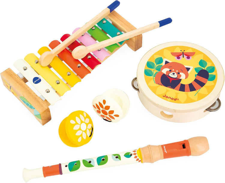 Janod Gioia Rattle Display x12 - Baby Sensory Bead Shaker