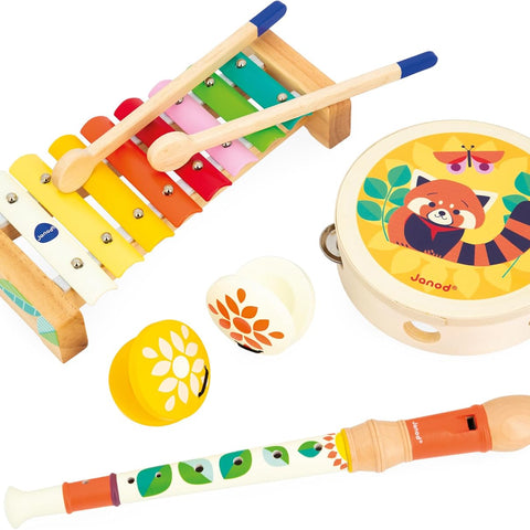 Janod Gioia Rattle Display x12 - Baby Sensory Bead Shaker