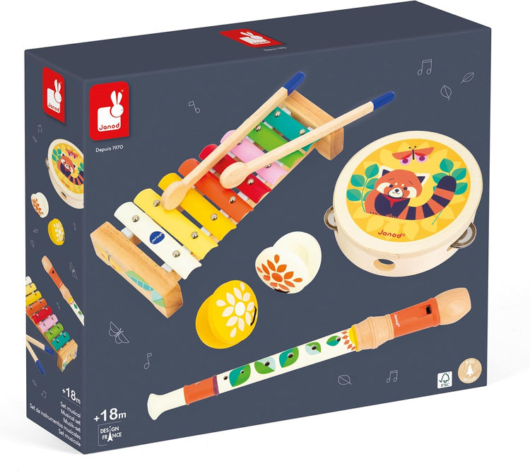 Janod Gioia Rattle Display x12 - Baby Sensory Bead Shaker