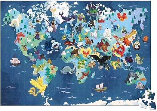 Janod Myths & Legends Puzzle - 350 Pieces with 50 Figures
