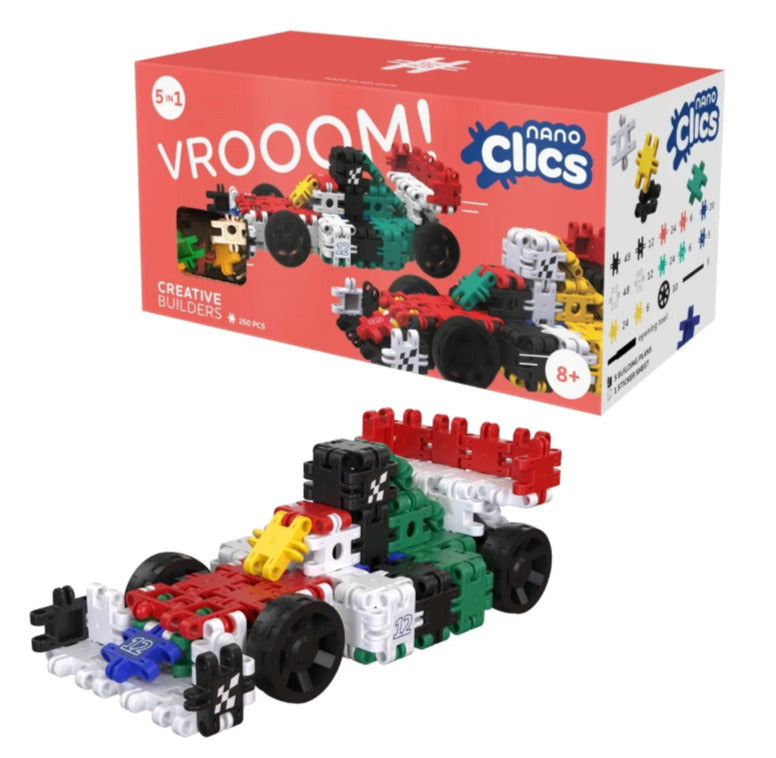 Nano Clics Creative 250pc Vroom - Build Fast Action Fun
