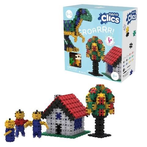 Nano Clics Creative 500pc Groar - Big Build Dino Fun