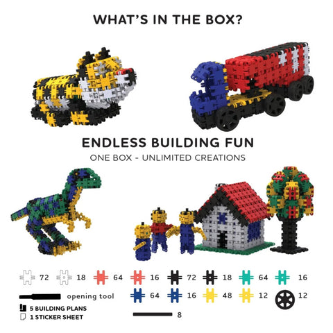 Nano Clics Creative 500pc Groar - Big Build Dino Fun