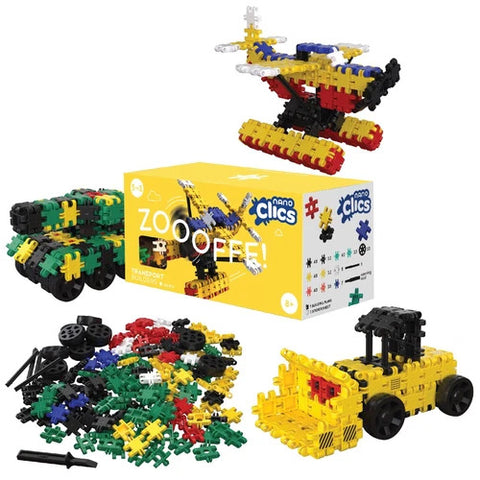 Nano Clics Transport 250pc Zooofff - Vehicle Build Fun
