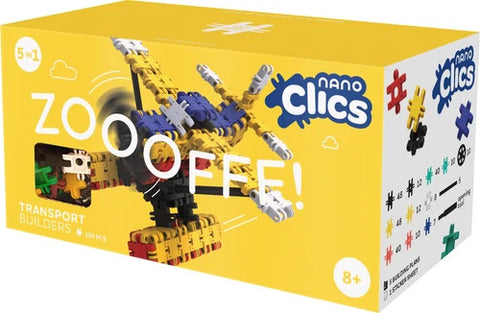 Nano Clics Transport 250pc Zooofff - Vehicle Build Fun