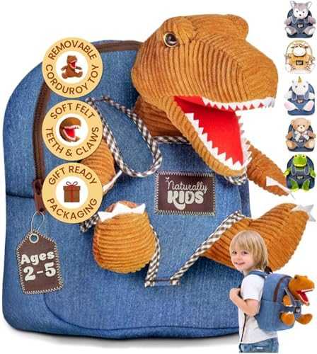 Naturally KIDS Toddler Unicorn Backpack with Plush Toy