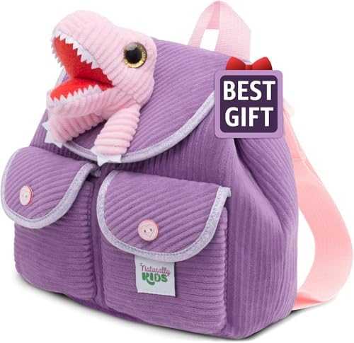 Naturally KIDS Toddler Unicorn Backpack with Plush Toy