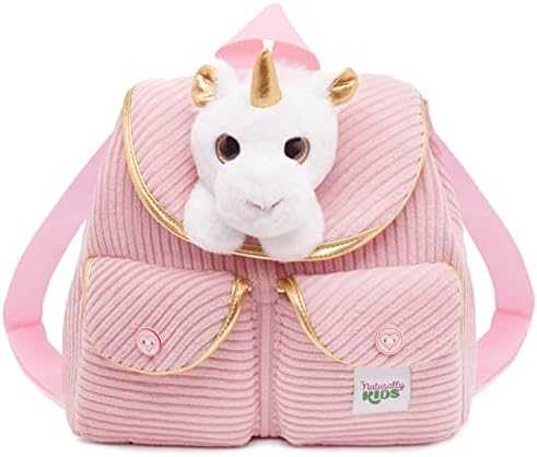 Naturally KIDS Toddler Unicorn Backpack with Plush Toy