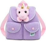 Naturally KIDS Toddler Unicorn Backpack with Plush Toy