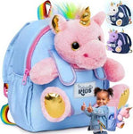 Naturally KIDS Toddler Unicorn Backpack with Plush Toy
